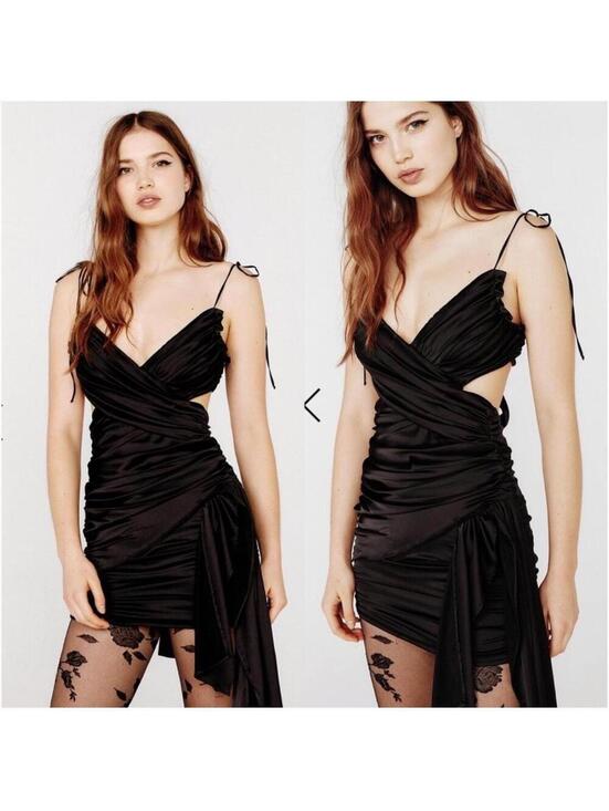 For Love and Lemons Dresses & Skirts - For Love and Lemons Madonna Faux Wrap Mini Dress Size S Little Black Dress